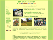 Tablet Screenshot of gruensteinhof.de